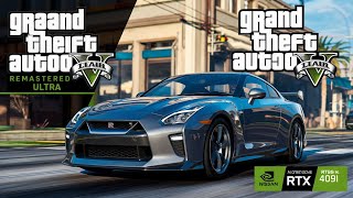 GTA 5 Nissan GTR Remastered Realistic Lighting With Real Car Engine Sound Gameplay On RTX4090 [upl. by Rutger]