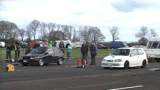 ep85 4wd starlet vs peters 233bhp td04l Glanza Kirkbride [upl. by Aneeuqahs]