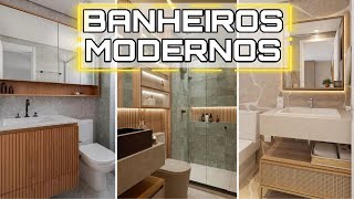 50 BANHEIROS MODERNOS para INSPIRAR  DICAS de DECORAÇÃO para BANHEIRO MODERNO [upl. by Giza512]