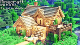 Minecraft  How To Build a Wooden Survival House [upl. by Nwahsiek]