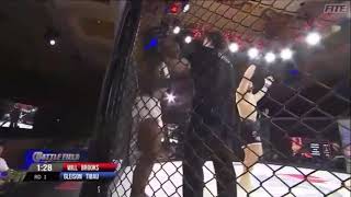 BATTLEFIELD FC 2 WILL BROOKS VS GLEISON TIBAU TKO 1 RUNDA [upl. by Dorelle]