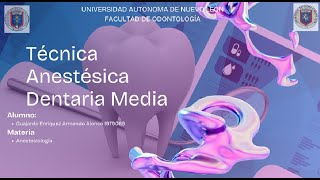 Técnica Anestésica Dentaria Media [upl. by Pilihp]