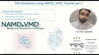 Molecular Dynamics Simulation of Proteins with NAMD amp VMD Part1 Urdu Hindi Genomics Lab [upl. by Nahshu621]