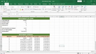 REPAYMENT OF LOAN  MS EXCEL LOAN SHEET  Hindi me [upl. by Enilesoj]