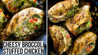 Cheesy amp Creamy Broccoli Stuffed Chicken [upl. by Naquin]