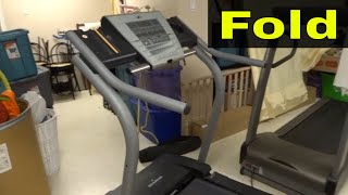 How To Fold A TreadmillEasy TutorialStep By Step Instructions [upl. by Godbeare101]