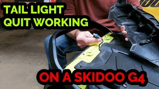 SKIDOO G4 TAIL LIGHT QUIT WORKING  HOW TO [upl. by Lundberg]