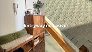 Entryway Makeover  Converting Ikea IVAR underframe into a Bench  Storage solutions  Silent Vlog [upl. by Yulma]