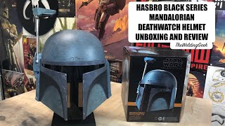 HASBRO BLACK SERIES MANDALORIAN DEATHWATCH HELMET [upl. by Jock]