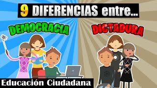 La DICTADURA  ¿Qué DIFERENCIAS existen entre una DICTADURA y la DEMOCRACIA  Para escolares [upl. by Kimble]