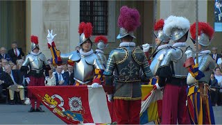 Swearingin ceremony of the new recruits of the Pontifical Swiss Guard 6 May 2023 HD [upl. by Assilam977]