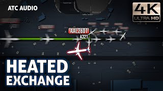 WHOS RIGHT Tower controller reprimands AAL pilot in Atlanta Real ATC Audio [upl. by Nelubez]