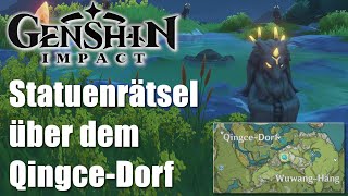 Statuenrätsel über dem QingceDorf  Guide  Genshin Impact [upl. by Dorcus]