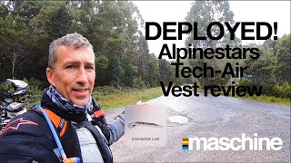 DEPLOYED Alpinestars TechAir airbag vest real world review [upl. by Aiela]