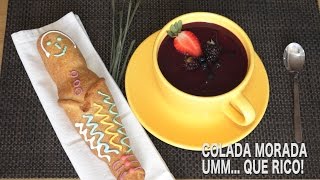 Colada Morada  receta completa  tradición finados  Quito a la carta [upl. by Gambrell638]