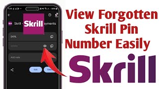 See Forgotten Skrill Pin Number Easily How To Find Forgotten Skrill Pin [upl. by Anitnuahs]