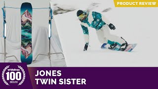 Jones Twin Sister 2023 Womens Snowboard Review [upl. by Fassold]