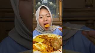 Mukbang samyang stew  bakso viral mukbang fypシ゚viral samyang baksopedas shortvideo [upl. by Camala565]