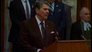 President Reagans Address to Canadian Parliament on April 6 1987 [upl. by Eisnyl87]