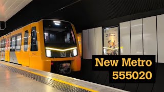 New Tyne and Wear Metro Class 555020  Central Station On Test [upl. by Anez]