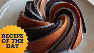 Recipe of the Day Chocolate Vanilla Swirl Bundt Cake  Food Network [upl. by Drucy]