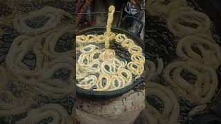 Amazing crispy jalebi making recipe।How to make jalebi step by stepStreet Food shorts [upl. by Con]