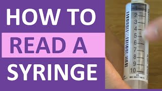 How to Read a Syringe 3 ml 1 ml Insulin amp 5 mlcc  Reading a Syringe Plunger [upl. by Eiramanad717]