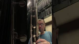 Playing contrabass clarinet in beginning band music contrabassclarinet [upl. by Aillicsirp]