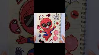 Sticker Book spiderman decoration asmr diy sticker shorts [upl. by Jordana]