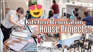 NEW HOUSE PROJECTS for our KITCHEN RENOVATION  DIY Kitchen Island amp FBMP Chair Flip  More [upl. by Helenka501]