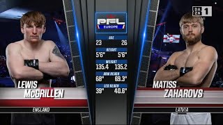 FULL FIGHT  LEWIS McGRILLEN VS MATISS ZAHAROVS PFL EUROPE [upl. by Chor441]