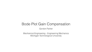 Bode Plot Gain Compensation [upl. by Chicky698]