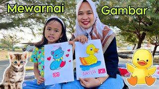 MEWARNAI GAMBAR HEWAN KUCING DAN BEBEK LUCU [upl. by Adnauq]