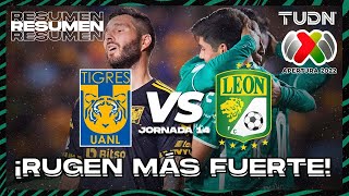 Resumen  Tigres vs León  Liga Mx Apertura 22 J14  TUDN [upl. by Cariotta847]