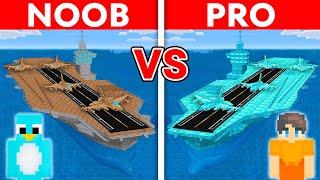 NOOB vs PRO AIRCRAFT CARRIER Build Challenge in Minecraft [upl. by Thia]