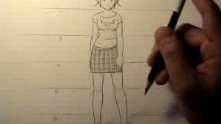 How To Draw Manga Female Body Proportions HTD Video 12 [upl. by Ear]