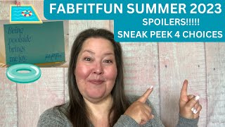 Fabfitfun Summer 2023 SPOILERS  Sneak Peek 4 Choices  Spoiler [upl. by Remle]