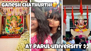 GANESH CHATHURTHI AT PU👀🫶🏻✨ VLOG 05 [upl. by Allmon219]