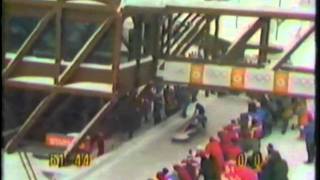 1984 Winter Olympics  Twoman Bobsled 3rd Run  Part 1 [upl. by Brit]