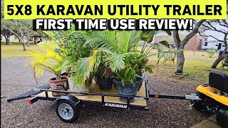 Using my 5x8ft Karavan Utility Trailer for the first time [upl. by Eicnan]