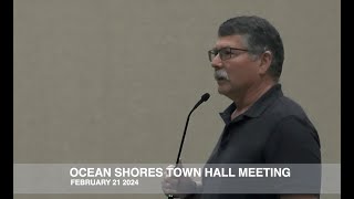 Ocean Shores Town Hall Meeting 02212024 [upl. by Yhtrod479]