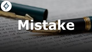 Mistake  Contract Law [upl. by Leirza]