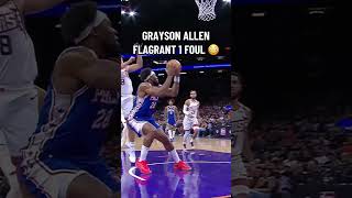 Grayson Allen called for flagrant 1 for this foul on Yabusele nba PhoenixSuns [upl. by Aminta945]