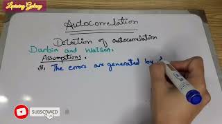 Durbin Watson test  Detection of Autocorrelation  Solved Past Papers [upl. by Aitsirk630]