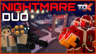 Duo NIGHTMARE CHRISTMAS Triumph  Tower Defense X  Roblox [upl. by Savell508]