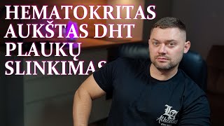 PLAUKŲ SLINKIMAS AUKŠTAS DHT HEMATOKRITAS [upl. by Jestude]