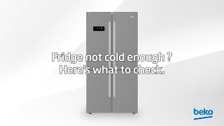 Fridge not cold enough Heres what to check  by Beko [upl. by Eenor58]