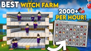 Minecraft BEST Witch Farm 121  Minecraft Witch Farm Tutorial  2000 Perh [upl. by Nerval]