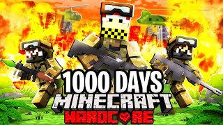 I Survived 1000 Days at WAR in Minecraft Hardcore FULL MOVIE [upl. by Jasmin]