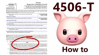 4506T Form for SBA EIDL Loan 2nd Round How to Fill out Step by Step Instructions [upl. by Seaver]